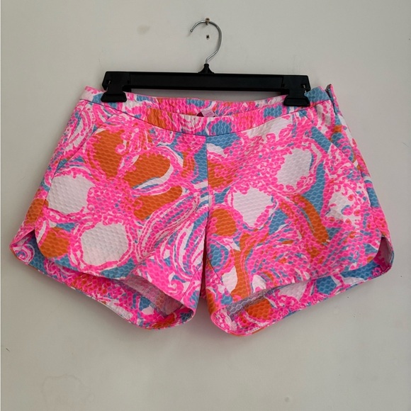Lilly Pulitzer Pink Multi Feeling Tanked Adie Shorts - Size 00 - Picture 2 of 3